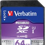 Card SDXC 64GB VERBATIM, Class 10