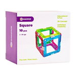 Set de constructie magnetic Magspace Square, 10 piese
