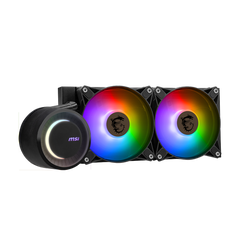 Cooler CPU MSI MAG CoreLiquid E240, Iluminare RGB, 2 x 120mm (Negru), MSI