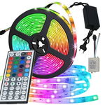 Kit Bandă RGB 5M 280 LED cu telecomanda mare si functii multiple , GAVE