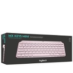 Tastatura Logitech MX Keys Mini Minimalist Wireless Illuminated Pink PC