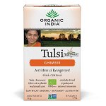 Ceai Tulsi (Busuioc Sfant) Ghimbir Antistres Natural si Revigorant, plicuri Organic Indian, Organic India