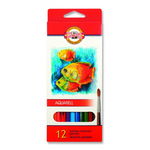 Creion color acuarelabil Mondeluz cutie carton model pesti 12 culori set Koh-I-Noor K3716-12P, Galeria Creativ