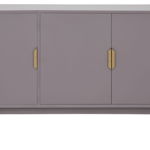 Cabinet din MDF si metal, cu 3 usi "Lille" Purple, l120xA45xH75 cm