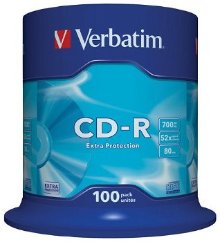 CD-R, 700MB, 52X, 100 buc/spindle, VERBATIM Extra Protection