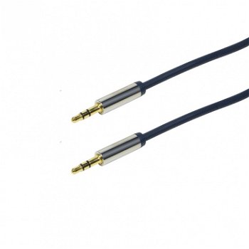 Cablu audio stereo LogiLink 3.5mm T-T 3m Albastru