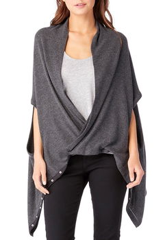 Imbracaminte Femei Michael Stars Brushed Knit Cape Top CHARCOAL