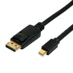 Cablu Mini Displayport la Displayport v1.3 / v1.4 T-T 1m negru, Roline 11.04.5814