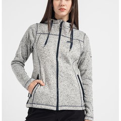 Trespass, Hanorac cu captuseala din material fleece pentru drumetii Odelia, Gri deschis melange, XL Trespass, Hanorac cu captuseala din material fleece pentru drumetii Odelia, Gri deschis melange, XL