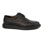 Pantofi casual din piele naturala neagra 0240, Superlative.ro