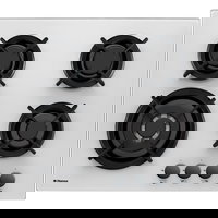 incorporabila BHGW63111035, Gaz, 4 arzatoare, Aprindere electrica, 60 cm, Sticla alba, HANSA