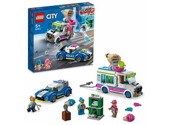LEGO City Politia in urmarirea furgonetei cu inghetata 60314 317 piese