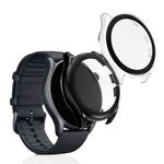 Set 2 Huse pentru Xiaomi Amazfit GTR 3 Pro/Amazfit GTR 3, Kwmobile, Sticla securizata, Negru/Transparent, 56908.03