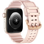Hurtel Strap Triple Protection pasek Apple Watch SE, 8, 7, 6, 5, 4, 3, 2, 1 (41, 40, 38 mm) opaska bransoleta różowy, Hurtel
