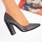 Pantofi, culoare Negru, material Piele ecologica - cod: P10063, Gloss