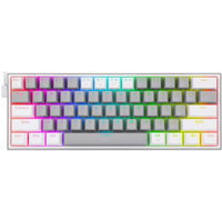Tastatura gaming Fizz Grey White RGB Mecanica Red Switch
