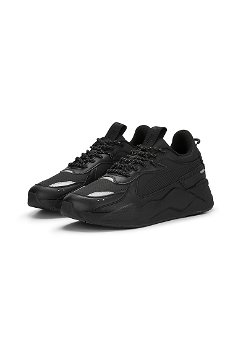 Puma, Pantofi sport cu insertii de piele RS-X Triple, Negru, 11
