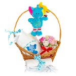 Set cadou bebelusi model Elefantel, 7 piese, ambalat in cutie de cadou cu fereastra de vizitare si fundita - ILIF002 - 23h Events