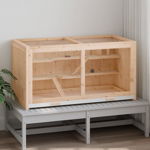 Cușcă pentru hamsteri, 89,5x45x45 cm, lemn masiv de brad, Casa Practica
