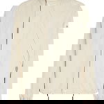 Tommy Hilfiger, Jacheta din amestec de bumbac cu model reversibil, Crem/Bleumarin