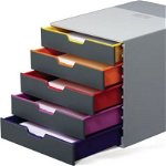 Cutie organizare/arhivare cu 5 sertare, Varicolor, Durable