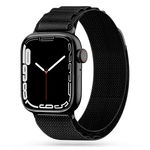 Curea material textil Tech-Protect Nylon Pro compatibila cu Apple Watch 4/5/6/7/8/SE 38/40/41mm Black, TECH-PROTECT