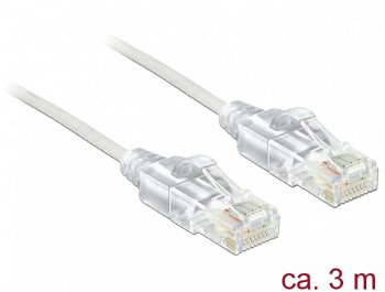 Cablu RJ45 Cat.6 UTP Slim 3m, Delock 83783, Delock