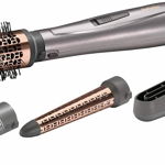 Perie rotativa BaByliss AS136E, 1000W, Ionic, 4 accesorii, Gri, BaByliss