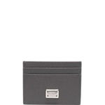 Dolce & Gabbana DOLCE & GABBANA Leather credit card case GREY, Dolce & Gabbana