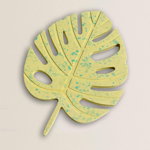 Suport decoratiune frunza mare galben, Dekocasi