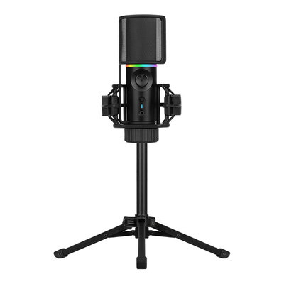 Microfon streamplify MIC Streaming RGB cu trepied Black, streamplify