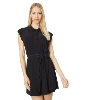 Imbracaminte Femei Norma Kamali Sleeveless Boyfriend Shirt A-Line Dress Mini Black, Norma Kamali