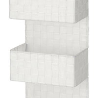 Organizator suspendat din polipropilena, cu 3 compartimente, Adria Gri, l25xA15,5xH72 cm