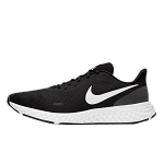Nike, Pantofi sport, pentru alergare Revolution 5, Negru/Alb, 7