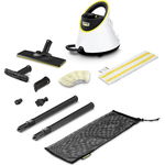 Karcher Aparat de curatat cu abur Karcher SC 2 Deluxe, 1.513-400.0, + disposable cloth , 1500W, 3.2Bar, 1L, incalzire 6.5min, Alb/Negru, Karcher