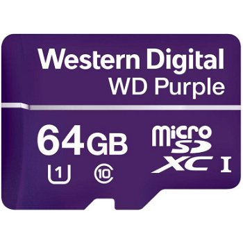 Micro Secure Digital Card Western Digital, 64gb, Clasa 10, Purple, Fara Adaptor