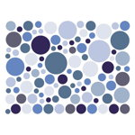Set 100 autocolante Ambiance Round Stickers, albastru, Ambiance