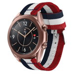 Curea material textil Tech-Protect Welling compatibila cu Samsung Galaxy Watch 3 (45mm) Navy/Red