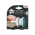 Tommee Tippee C2N Closer to Nature Breast-like 0-6 m suzetă Natural 2 buc, Tommee Tippee