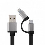GEMBIRD CC-USB2-AM8PmB-1M-PK Gembird USB charging and data combo cable (8-pin + micro USB) 1m white/pink CC-USB2-AM8PMB-1M-PK