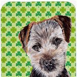 Caroline`s Treasures Norfolk Terrier Puppy Lucky Shamrock St Patrick`s Day Mouse Pad, Hot Pad sau Tri Multicolore Large, 