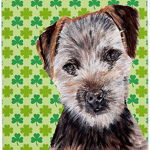 Caroline`s Treasures Norfolk Terrier Puppy Lucky Shamrock St Patrick`s Day Mouse Pad, Hot Pad sau Tri Multicolore Large, 