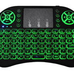 Tastatura Mini Wireless Q K07 cu Touchpad 2.4 GHz Iluminare RGB 7 Culori , GAVE