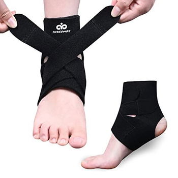 Bandaj pentru glezna INDEEMAX, neopren, negru, S-M