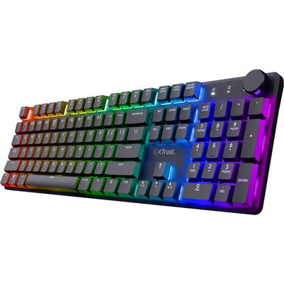 Tastatura Trust GXT 868 Torix WS, RGB LED, USB Wireless, Black