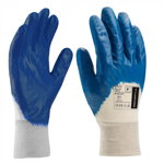 Manusi de protectie imersate in nitril 3 4 Houston - alb albastru - 3121X, Ardon