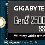 SSD GIGABYTE Gen3 1TB, M.2, PCIe 3.0x4, NVMe1.3, viteza citire: 2400 MB/s, Viteza scriere: 1800 MB/s., Gigabyte