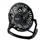 Mini ventilator de birou, alimentare USB, 2.5W, 10 cm, palete ABS, negru, Home, Home