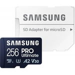 Card de memorie Samsung PRO Ultimate, microSDXC, UHS-I, 256GB, Adaptor