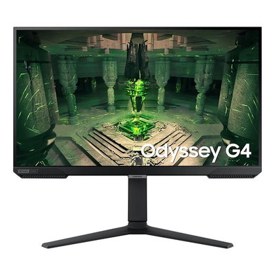 Monitor Gaming Samsung Odyssey G4, 27", Full HD (1920x1080), IPS, 240Hz, 1ms (GTG), AMD FreeSync™ Premium, NVIDIA G-Sync™ Compatible, HDR10, Flicker Free, Black Equalizer, Adaptive Picture, HDMI, Display Port, Jack, Pivot, Negru